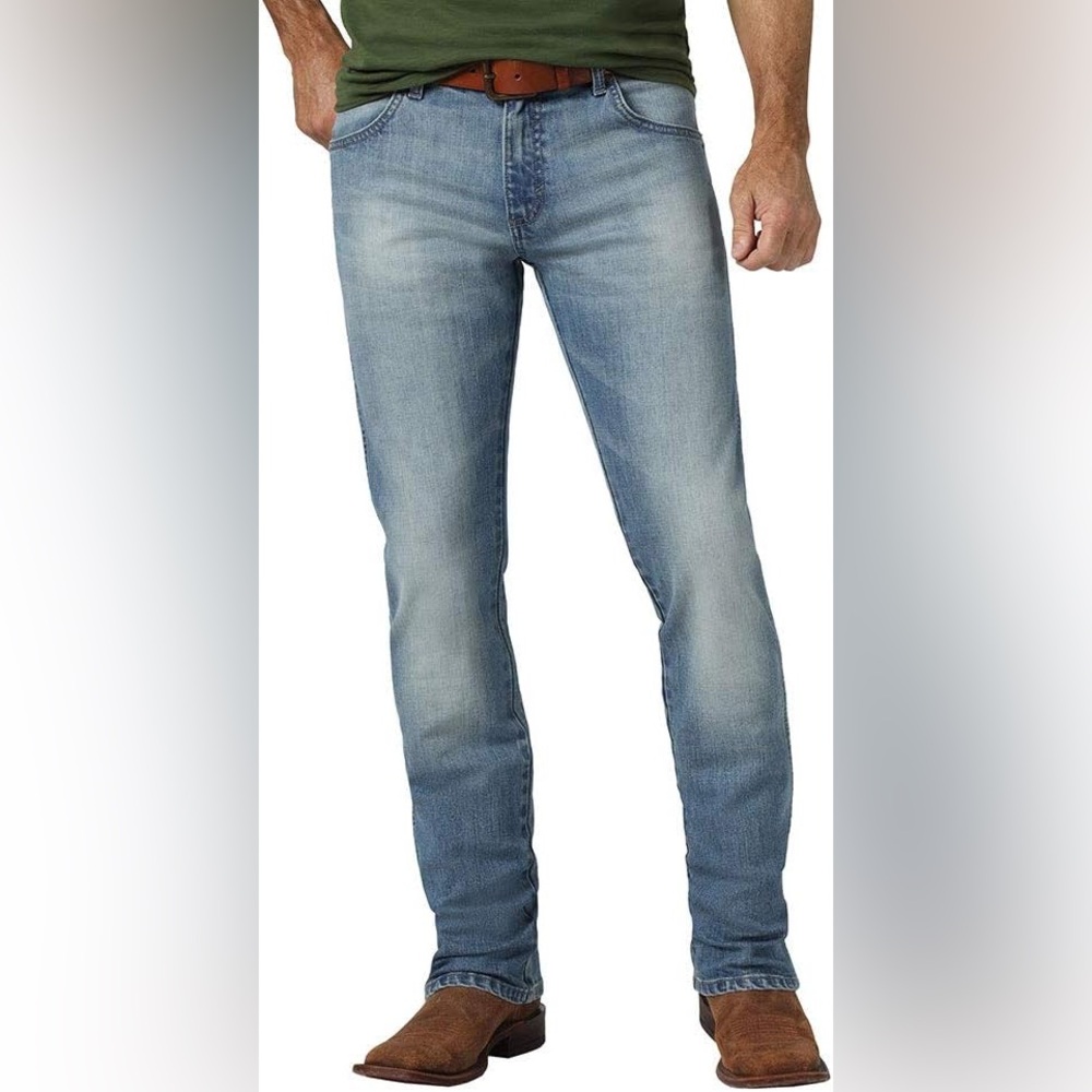 Wrangler Retro Slim Straight Jeans Mens‎ 34x34 Cowboy Western Bootcut Denim New